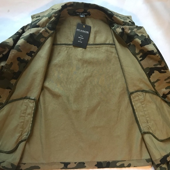 Zac & Rachel Camo Jacket Small Army Green - Picture 7 of 13
